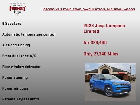 Used 2023 Jeep Compass Limited w/ Sun and Sound Group AWD/4WD image 10