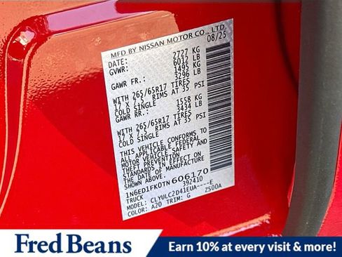 New 2026 Nissan Frontier SV w/ SV Convenience Package image 8