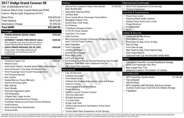 Used 2017 Dodge Grand Caravan SE w/ Power Window Group FWD image 29