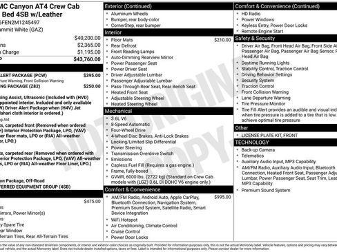 Used 2021 GMC Canyon AT4 w/ Driver Alert Package image 2