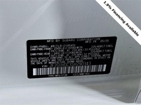 Used 2025 Subaru Crosstrek 2.0i Premium image 31