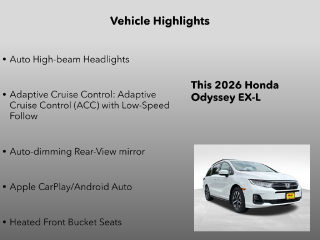 New 2026 Honda Odyssey EX-L image 33