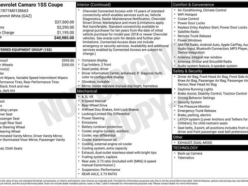 Used 2021 Chevrolet Camaro SS image 34