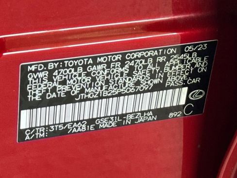 Certified 2023 Lexus IS 350 F Sport image 23