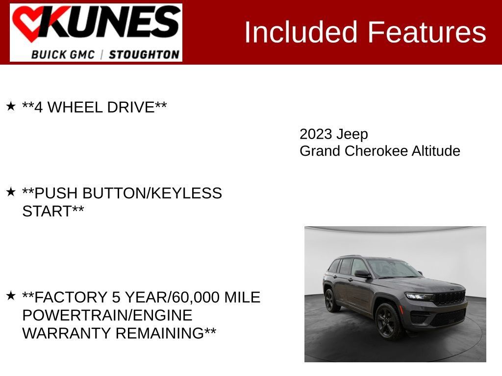 Used 2023 Jeep Grand Cherokee Altitude AWD/4WD image 3