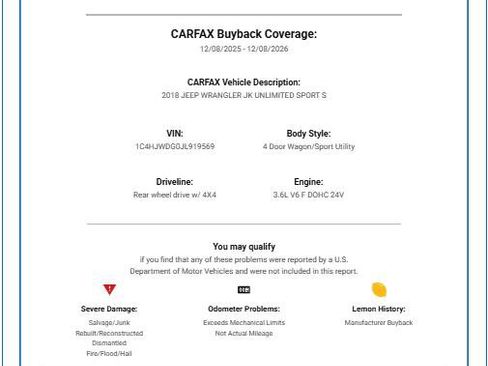 Used 2018 Jeep Wrangler Unlimited Sport S AWD/4WD image 40