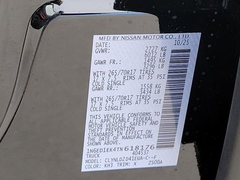 New 2026 Nissan Frontier PRO-4X w/ Pro-4x Convenience Package image 11