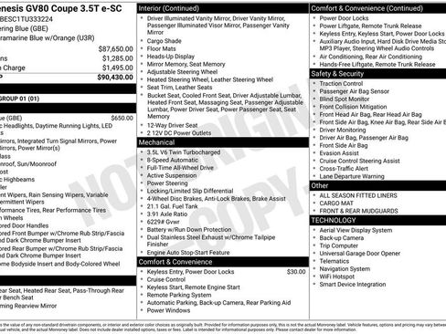 New 2026 Genesis GV80 3.5T e-SC AWD/4WD image 8
