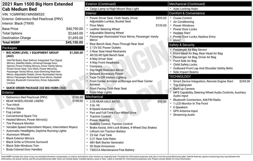 Used 2021 RAM 1500 Big Horn AWD/4WD image 2