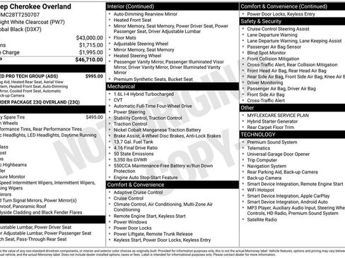 New 2026 Jeep Cherokee Overland w/ Advanced Pro Tech Group AWD/4WD image 7