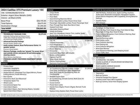 Used 2024 Cadillac XT5 Premium Luxury w/ Technology Package FWD image 6