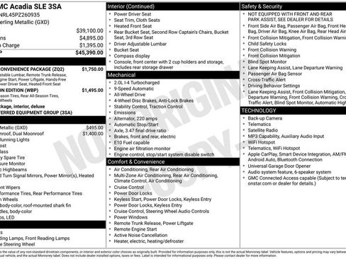 Certified 2023 GMC Acadia SLE w/ Driver Convenience Package AWD/4WD image 12
