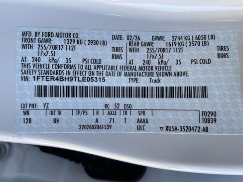 New 2026 Ford Ranger XL RWD image 11