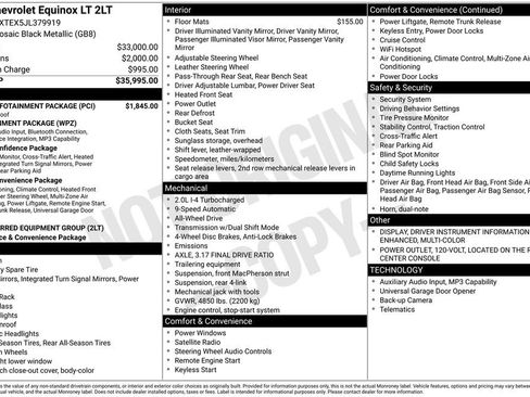 Used 2018 Chevrolet Equinox LT w/ Sun & Infotainment Package image 10