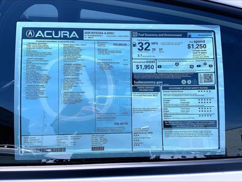 New 2026 Acura Integra A-Spec FWD image 20