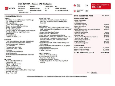 Used 2025 Toyota 4Runner Trailhunter image 52