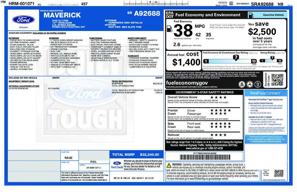 Used 2025 Ford Maverick XLT FWD image 5