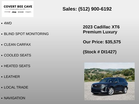 Used 2023 Cadillac XT6 Premium Luxury AWD/4WD image 6