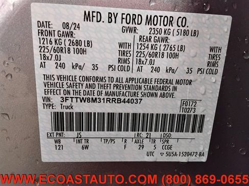 Used 2024 Ford Maverick Lariat w/ Black Appearance Package FWD image 19