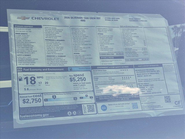 New 2026 Chevrolet Silverado 1500 RST w/ RST Select Package AWD/4WD image 18