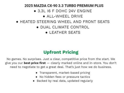 Used 2025 MAZDA CX-90 3.3 Turbo w/ Premium Plus Pkg AWD/4WD image 2