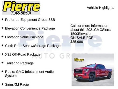 Used 2021 GMC Sierra 1500 Elevation w/ X31 Off-Road Package AWD/4WD image 7