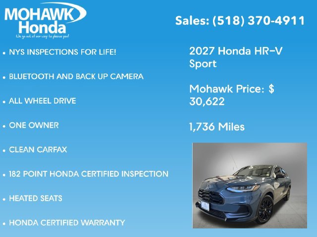 Certified 2027 Honda HR-V Sport image 8