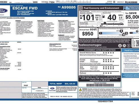 New 2024 Ford Escape SE w/ PHEV Premium Package image 13
