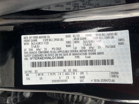 Used 2022 Ford Ranger XL w/ Equipment Group 101A High RWD image 11