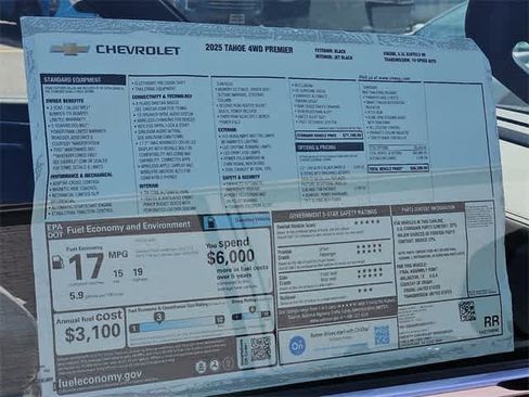 New 2025 Chevrolet Tahoe Premier w/ Sun And Tow Package image 26