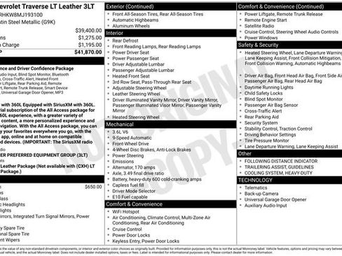 Used 2021 Chevrolet Traverse LT FWD image 23