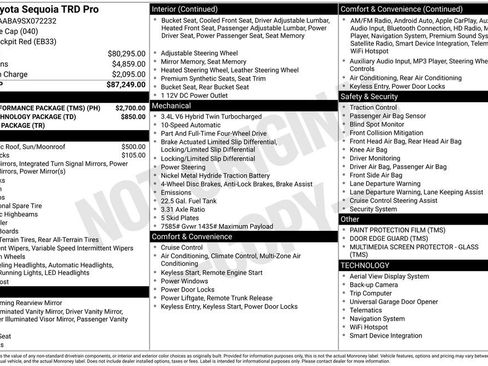 Used 2025 Toyota Sequoia TRD Pro w/ TRD Performance Package (TMS) AWD/4WD image 28