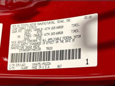 New 2026 Toyota Tundra Platinum AWD/4WD image 26