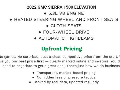 Used 2022 GMC Sierra 1500 Elevation w/ X31 Off-Road Package AWD/4WD image 2