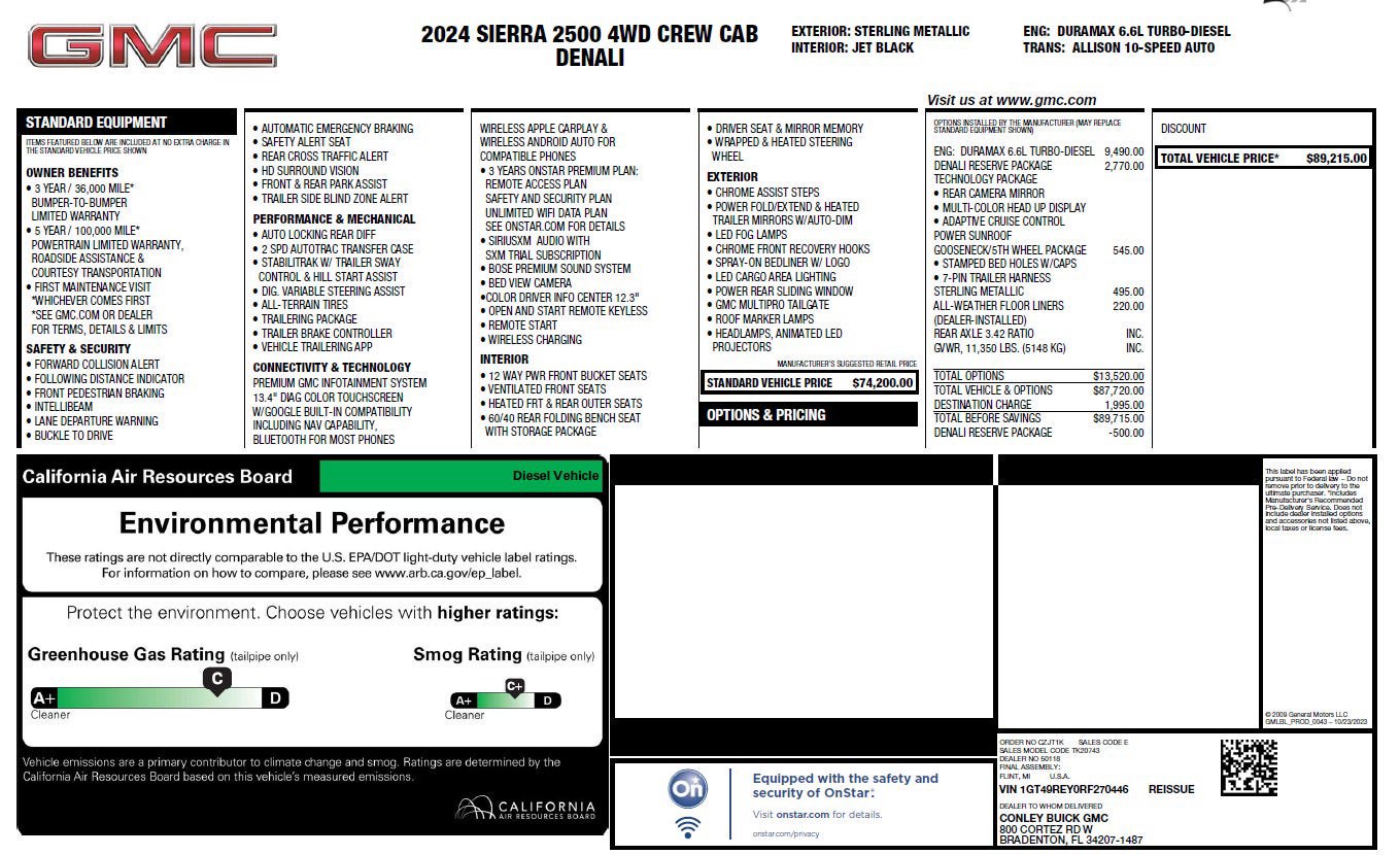 Used 2024 GMC Sierra 2500 Denali w/ Denali Reserve Package AWD/4WD image 3