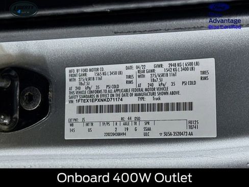 Certified 2022 Ford F150 XLT w/ Equipment Group 302A High image 33