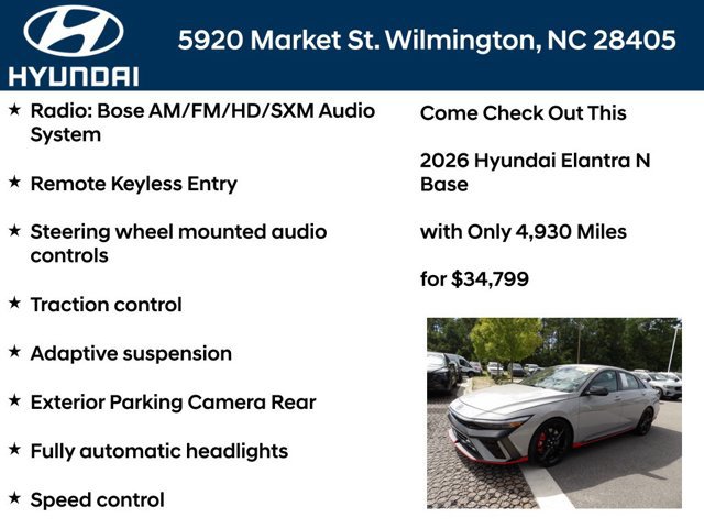 Certified 2026 Hyundai Elantra N FWD image 6