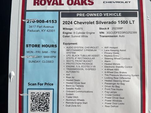 Used 2024 Chevrolet Silverado 1500 LT Trail Boss w/ Protection Package AWD/4WD image 30