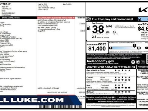 Used 2013 Kia Optima LX w/ Hybrid Convenience Pkg FWD image 1