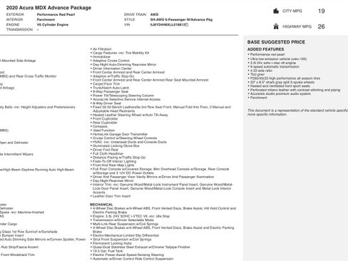 Used 2020 Acura MDX SH-AWD w/ Advance Package image 3