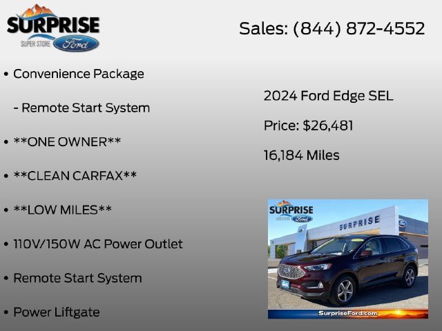 Certified 2024 Ford Edge SEL w/ Convenience Package AWD/4WD image 13
