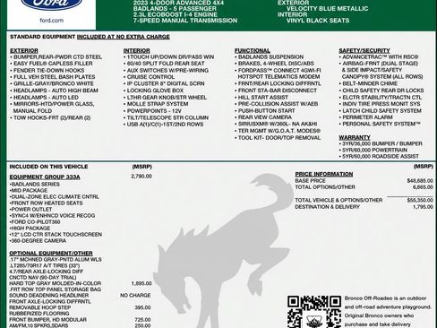 Used 2023 Ford Bronco Badlands AWD/4WD image 2