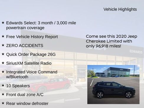 Used 2020 Jeep Cherokee Limited AWD/4WD image 8