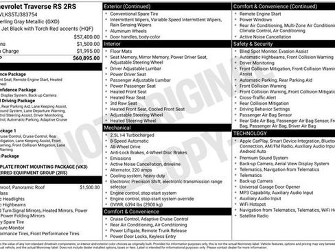 New 2026 Chevrolet Traverse RS AWD/4WD image 35