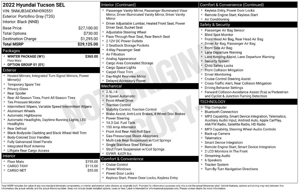 Used 2022 Hyundai Tucson SEL w/ Winter Package FWD image 4