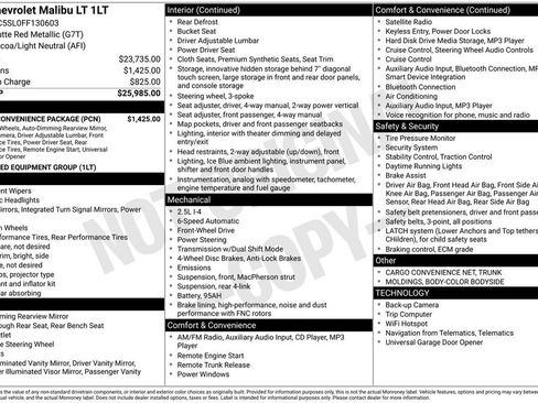 Used 2015 Chevrolet Malibu LT w/ Power Convenience Package image 2