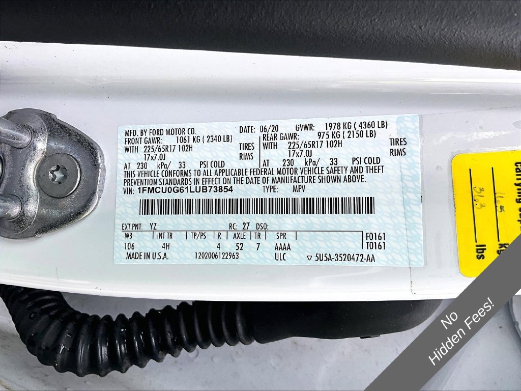 Used 2020 Ford Escape SE FWD image 21