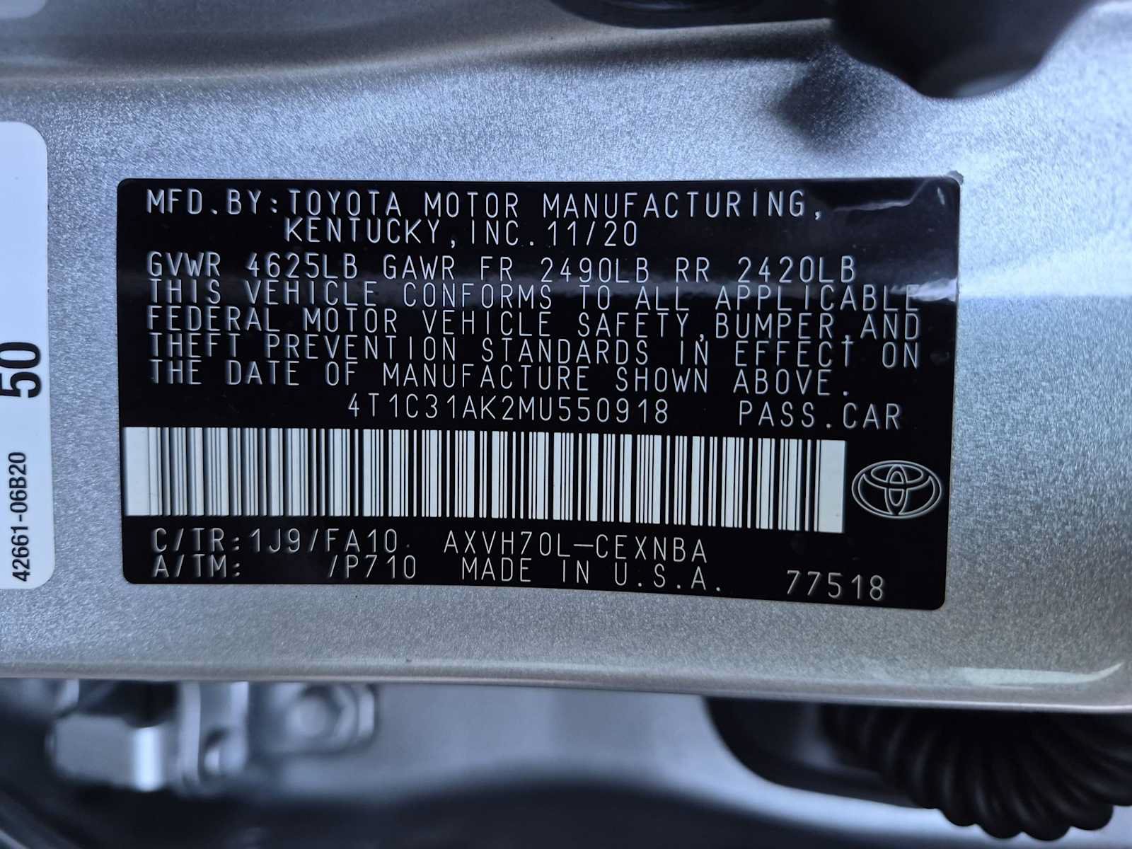 Used 2021 Toyota Camry LE FWD image 35
