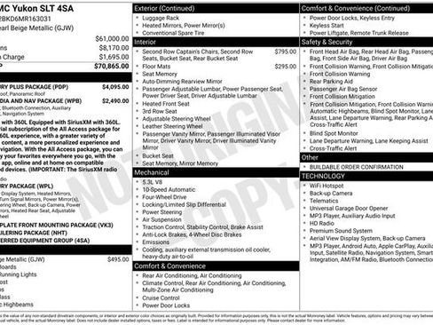 Used 2021 GMC Yukon SLT w/ SLT Luxury Plus Package AWD/4WD image 13