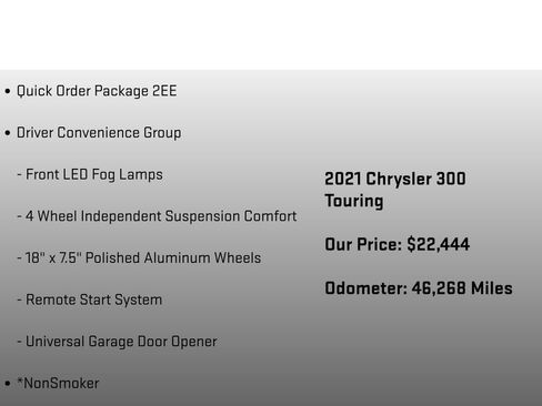 Used 2021 Chrysler 300 Touring w/ Driver Convenience Group RWD image 6